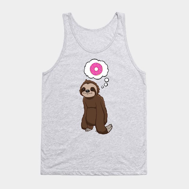 Sloth Pink Donut Tank Top by jonmlam